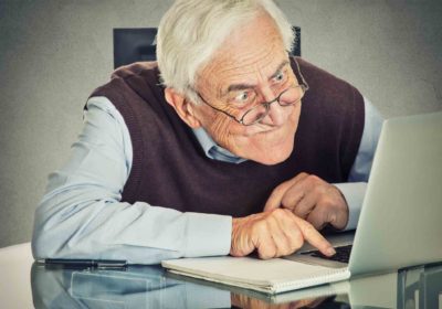 Image result for old man struggling with technology
